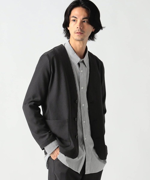 Grand PARK（グランドパーク）の「ストレッチノーカラージャケット（テーラードジャケット・メンズ・ブラック/ネイビー/チャコールグレー・MEDIUM/LARGE/X-LARGE）」の2枚目の写真