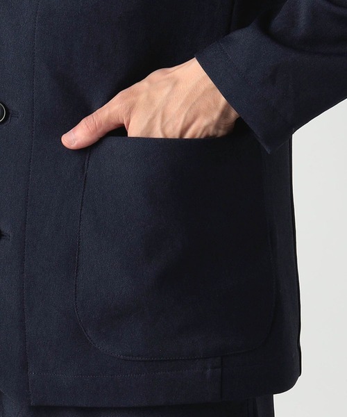 Grand PARK（グランドパーク）の「ストレッチノーカラージャケット（テーラードジャケット・メンズ・ブラック/ネイビー/チャコールグレー・MEDIUM/LARGE/X-LARGE）」の11枚目の写真