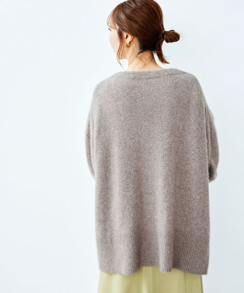 le.coeur blanc（ルクールブラン）の「FOX混ガウンカーディガン（カーディガン/ボレロ・レディース・モカ/ミント/グレー/ダークグレー・38）」の6枚目の写真