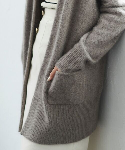 le.coeur blanc（ルクールブラン）の「FOX混ガウンカーディガン（カーディガン/ボレロ・レディース・モカ/ミント/グレー/ダークグレー・38）」の10枚目の写真