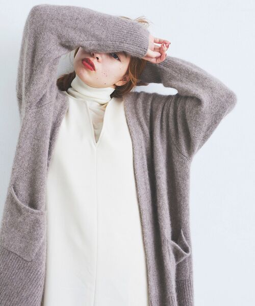 le.coeur blanc（ルクールブラン）の「FOX混ガウンカーディガン（カーディガン/ボレロ・レディース・モカ/ミント/グレー/ダークグレー・38）」の14枚目の写真