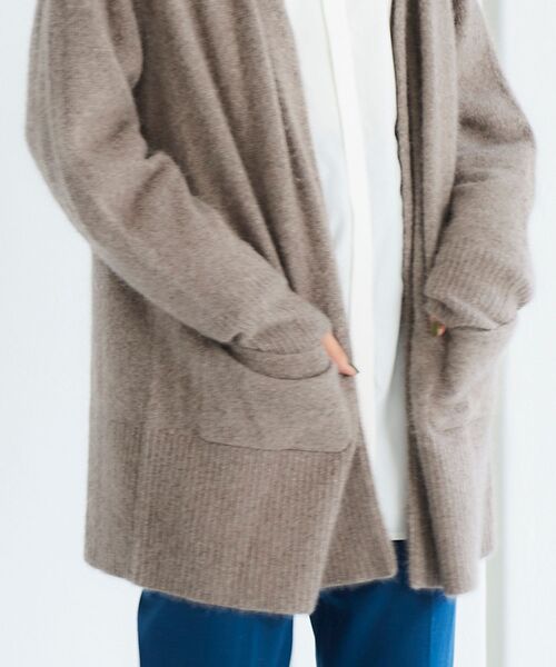 le.coeur blanc（ルクールブラン）の「FOX混ガウンカーディガン（カーディガン/ボレロ・レディース・モカ/ミント/グレー/ダークグレー・38）」の19枚目の写真