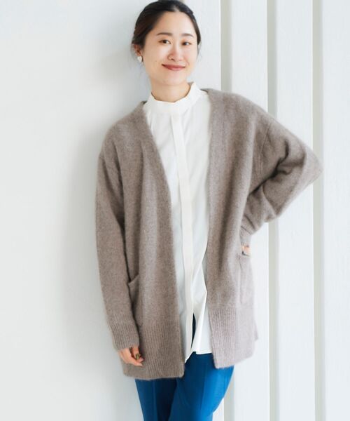 le.coeur blanc（ルクールブラン）の「FOX混ガウンカーディガン（カーディガン/ボレロ・レディース・モカ/ミント/グレー/ダークグレー・38）」の21枚目の写真