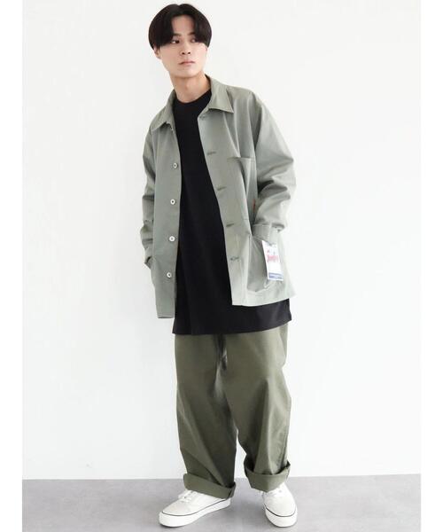 CRAFT STANDARD BOUTIQUE(クラフトスタンダードブティック)の「【BIG】クルーネックロンTEE *(Tシャツ/カットソー・メンズ・ライトグレー/オフホワイト/ブラック・M/LL/L)」の10枚目の写真