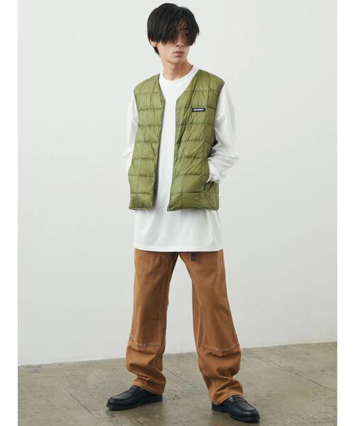 CRAFT STANDARD BOUTIQUE(クラフトスタンダードブティック)の「【BIG】クルーネックロンTEE *(Tシャツ/カットソー・メンズ・ライトグレー/オフホワイト/ブラック・M/LL/L)」の15枚目の写真