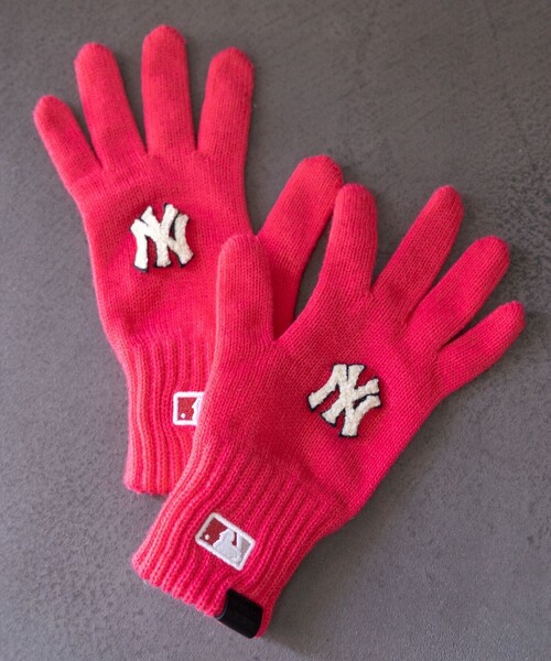 FREAK'S STORE(フリークスストア)の「MLB × FREAK'S STORE/エムエルビー/メジャーリーグベースボール 別注MLB GLOVE/別注エムエルビーグローブ(手袋・レディース・ピンク/オフホワイト/ネイビー・ONE SIZE)」の8枚目の写真