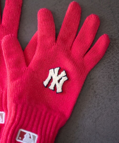 FREAK'S STORE(フリークスストア)の「MLB × FREAK'S STORE/エムエルビー/メジャーリーグベースボール 別注MLB GLOVE/別注エムエルビーグローブ(手袋・レディース・ピンク/オフホワイト/ネイビー・ONE SIZE)」の9枚目の写真