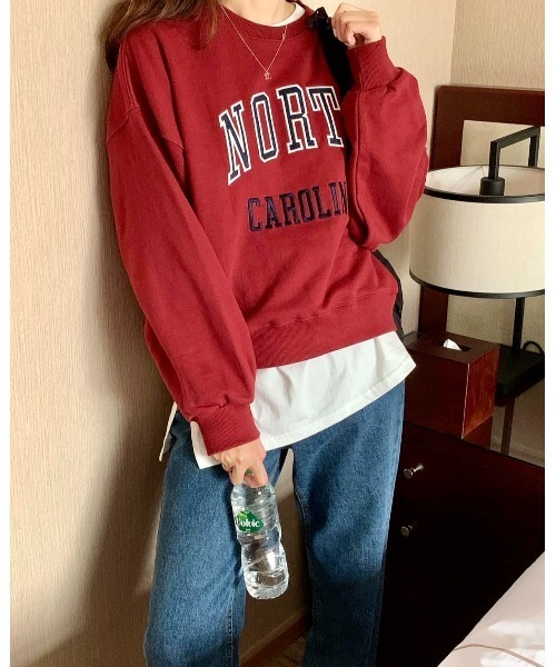 MINS MINIS（ミンスミニス）の「ノースカロリナ刺繍ロゴスウェット（スウェット・レディース・グリーン/アイボリー/ワイン・FREE）」の20枚目の写真