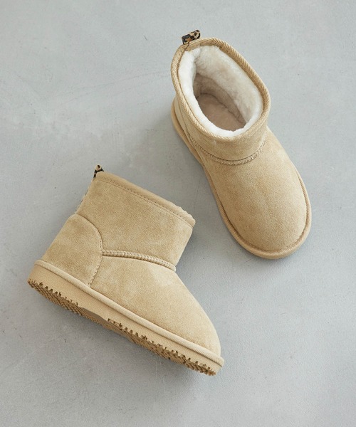 ROPE' PICNIC（ロペピクニック）の「【KIDS】フェイクムートンブーツ（ブーツ・キッズ・ブラック/ベージュ・18/19/20/21）」の2枚目の写真