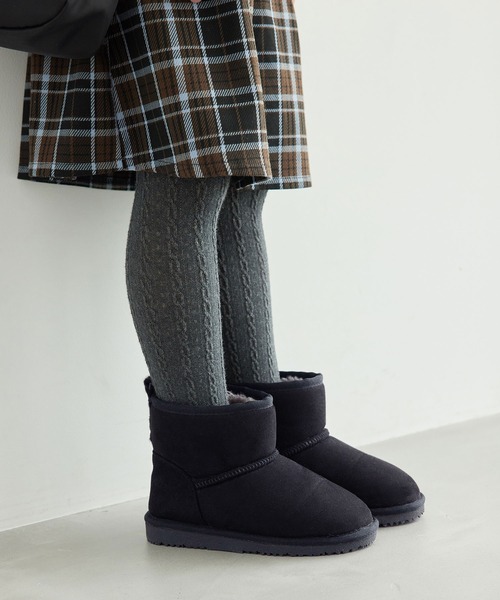 ROPE' PICNIC（ロペピクニック）の「【KIDS】フェイクムートンブーツ（ブーツ・キッズ・ブラック/ベージュ・18/19/20/21）」の12枚目の写真