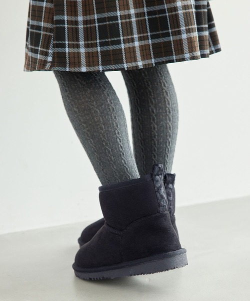 ROPE' PICNIC（ロペピクニック）の「【KIDS】フェイクムートンブーツ（ブーツ・キッズ・ブラック/ベージュ・18/19/20/21）」の9枚目の写真