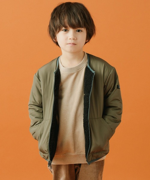 BAYFLOW（ベイフロー）の「リバーシブルボアブルゾン（ブルゾン・キッズ・ブラック/ベージュ/ピンク/グリーン・110cm/100cm/120cm/130cm/140cm）」の6枚目の写真