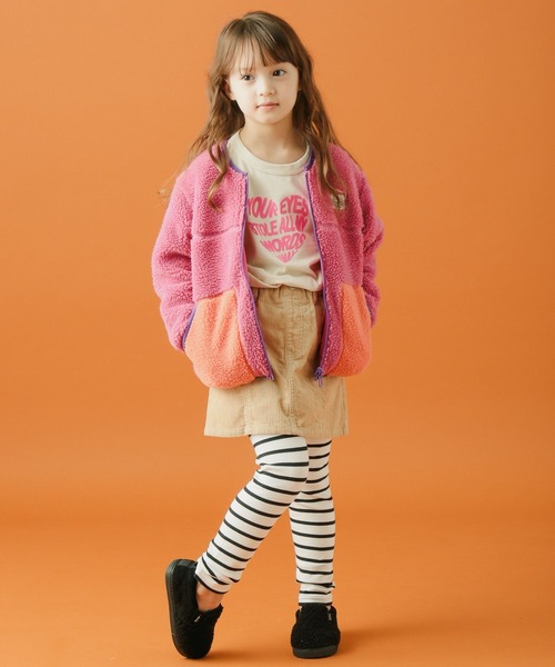 BAYFLOW（ベイフロー）の「リバーシブルボアブルゾン（ブルゾン・キッズ・ブラック/ベージュ/ピンク/グリーン・110cm/100cm/120cm/130cm/140cm）」の13枚目の写真