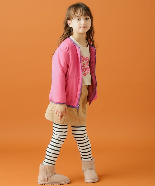 BAYFLOW（ベイフロー）の「リバーシブルボアブルゾン（ブルゾン・キッズ・ブラック/ベージュ/ピンク/グリーン・110cm/100cm/120cm/130cm/140cm）」の16枚目の写真