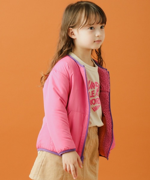 BAYFLOW（ベイフロー）の「リバーシブルボアブルゾン（ブルゾン・キッズ・ブラック/ベージュ/ピンク/グリーン・110cm/100cm/120cm/130cm/140cm）」の18枚目の写真