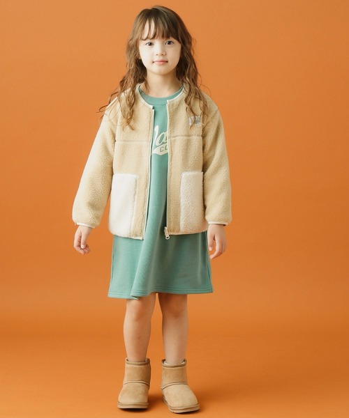 BAYFLOW（ベイフロー）の「リバーシブルボアブルゾン（ブルゾン・キッズ・ブラック/ベージュ/ピンク/グリーン・110cm/100cm/120cm/130cm/140cm）」の7枚目の写真