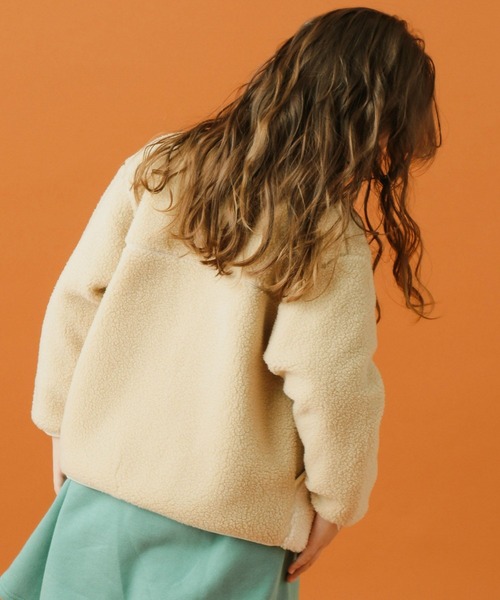 BAYFLOW（ベイフロー）の「リバーシブルボアブルゾン（ブルゾン・キッズ・ブラック/ベージュ/ピンク/グリーン・110cm/100cm/120cm/130cm/140cm）」の9枚目の写真