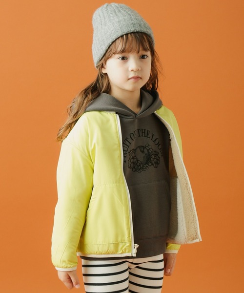 BAYFLOW（ベイフロー）の「リバーシブルボアブルゾン（ブルゾン・キッズ・ブラック/ベージュ/ピンク/グリーン・110cm/100cm/120cm/130cm/140cm）」の12枚目の写真