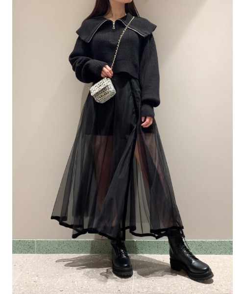 SNIDEL（スナイデル）の「スキッパーニットプルオーバー（ニット