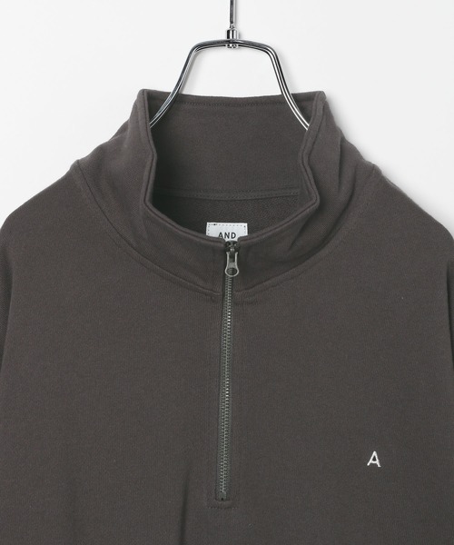 GLOBAL WORK(グローバルワーク)の「ハーフZIPスウェット/AND YUA ANY/ 165278(スウェット・キッズ・グリーン/ライトグレー/チャコールグレー・160cm/150cm)」の19枚目の写真