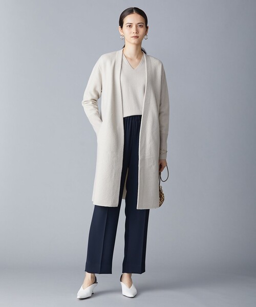 ICB(アイシービー)の「ミルドウール ロングカーディガン(カーディガン/ボレロ・レディース・グレー系/パイングリーン系/ライトイエロー系・SMALL/X-SMALL)」の8枚目の写真