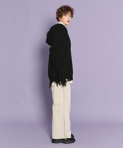 casane（カサネ）の「レザーライクワイドパンツ（その他パンツ・レディース・ブラック/ベージュ・1/2）」の5枚目の写真