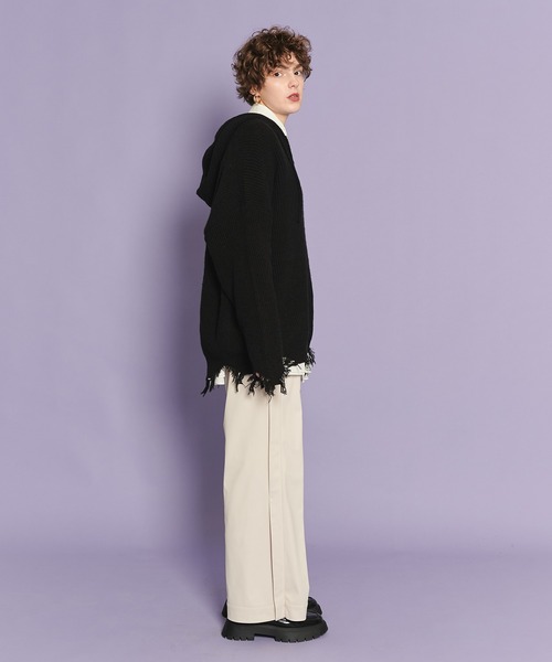 casane（カサネ）の「レザーライクワイドパンツ（その他パンツ・レディース・ブラック/ベージュ・1/2）」の6枚目の写真
