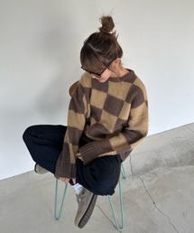 shesame | アソート柄モヘアライクウールミックスニット(ニット/セーター)