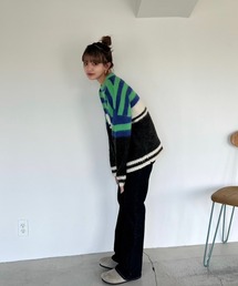 アソート柄モヘアライクウールミックスニット