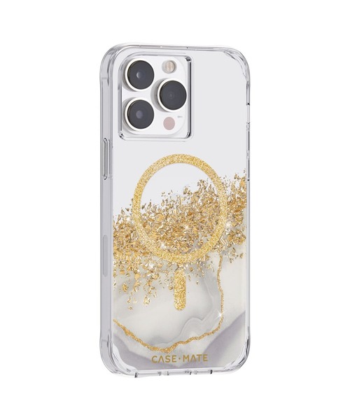 Case-Mate（ケースメイト）の「iPhone14ProMax 6.7inch Case-Mate Karat Marble MagSafe対応・3.0m落下耐衝撃・抗菌・リサイクル素材（スマホケース/カバー・レディース・ホワイト×ゴールド/ブラック×ゴールド・ONE SIZE）」の4枚目の写真