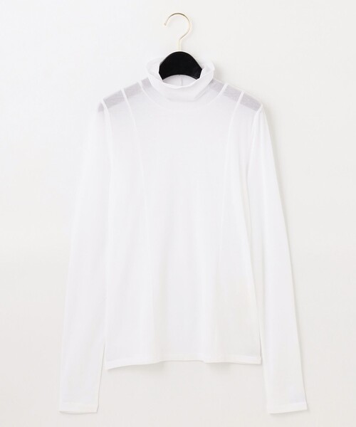GRACE CONTINENTAL(グレースコンチネンタル)の「シアー切替トップ(Tシャツ/カットソー・レディース・ブラック/ホワイト/ラベンダー・36)」の11枚目の写真
