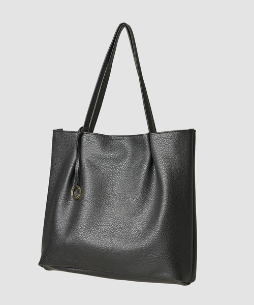 ADPOSION（アドポーション）の「【WEB限定】フェイクレザートートバッグ（トートバッグ・レディース・アイボリー/カーキ/ブラック/キャメル/グレイッシュベージュ・FREE）」の3枚目の写真