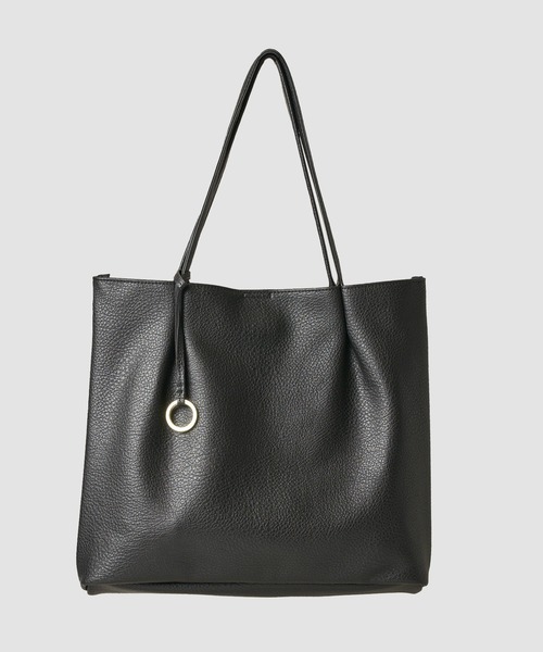 ADPOSION（アドポーション）の「【WEB限定】フェイクレザートートバッグ（トートバッグ・レディース・アイボリー/カーキ/ブラック/キャメル/グレイッシュベージュ・FREE）」の7枚目の写真