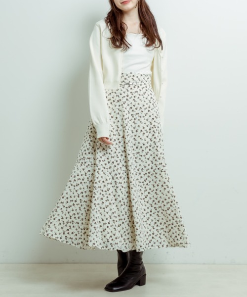 OLIVE des OLIVE（オリーブデオリーブ）の「【WEB限定カラー有】ビットベルト付きフレアスカート（スカート・レディース・ミント/チェック/スミクロ/オフホワイト/サックスブルー・FREE）」の6枚目の写真