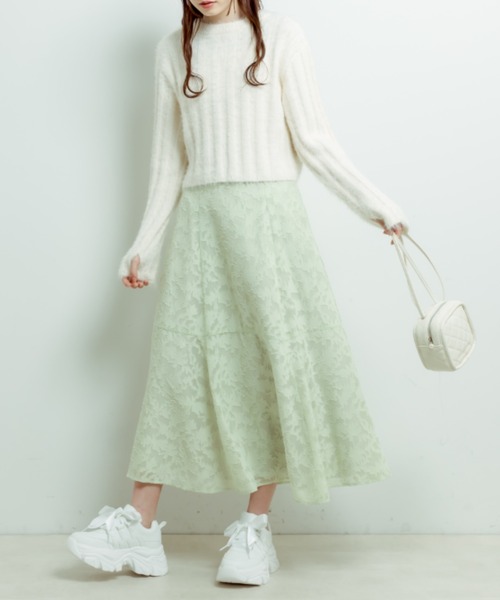 OLIVE des OLIVE（オリーブデオリーブ）の「【WEB限定カラー有】ビットベルト付きフレアスカート（スカート・レディース・ミント/チェック/スミクロ/オフホワイト/サックスブルー・FREE）」の19枚目の写真