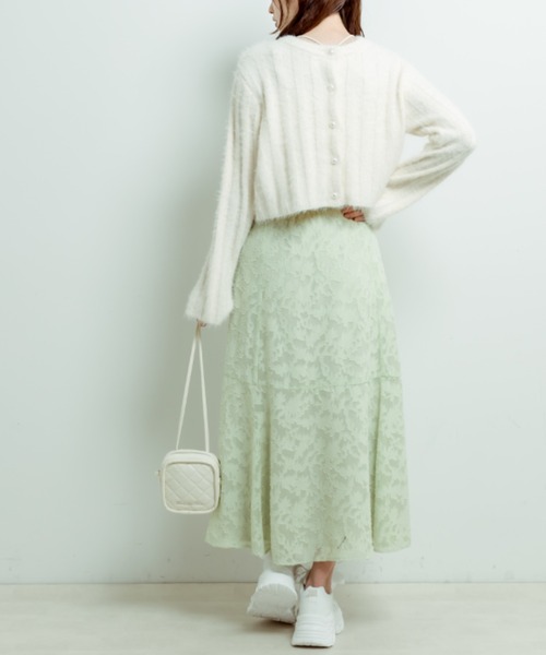 OLIVE des OLIVE（オリーブデオリーブ）の「【WEB限定カラー有】ビットベルト付きフレアスカート（スカート・レディース・ミント/チェック/スミクロ/オフホワイト/サックスブルー・FREE）」の21枚目の写真