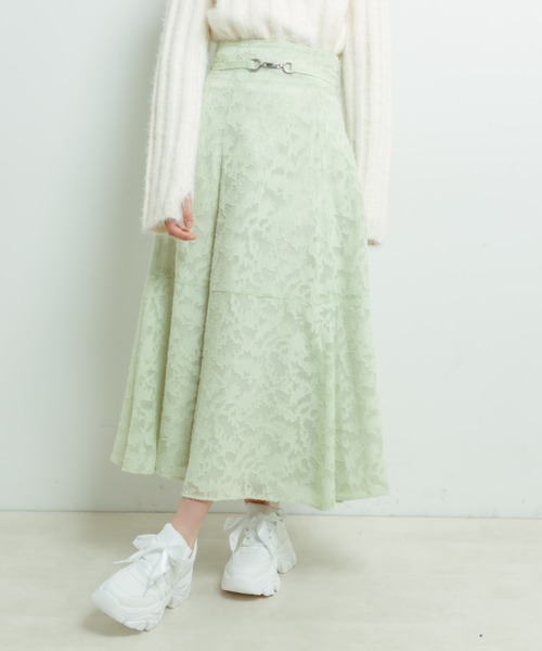 OLIVE des OLIVE（オリーブデオリーブ）の「【WEB限定カラー有】ビットベルト付きフレアスカート（スカート・レディース・ミント/チェック/スミクロ/オフホワイト/サックスブルー・FREE）」の22枚目の写真