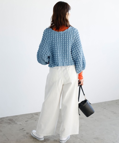 GeeRA(ジーラ)の「ホックデザインワイドパンツ(その他パンツ・レディース・ブルー/オフホワイト/ブラック・LARGE/MEDIUM/SMALL)」の15枚目の写真