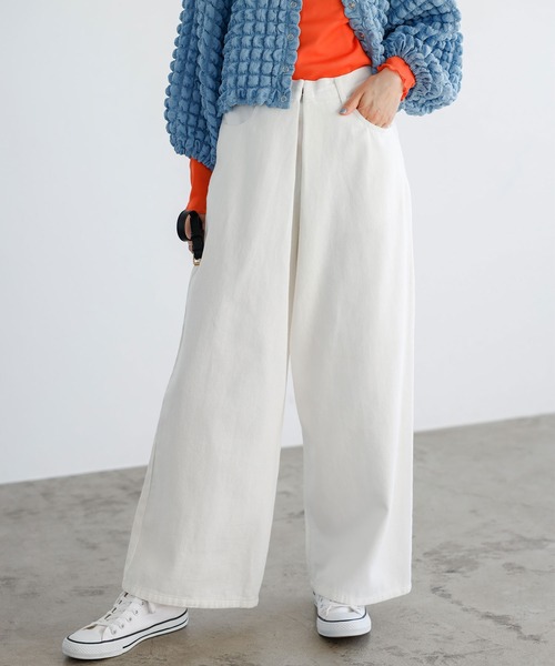 GeeRA(ジーラ)の「ホックデザインワイドパンツ(その他パンツ・レディース・ブルー/オフホワイト/ブラック・LARGE/MEDIUM/SMALL)」の13枚目の写真