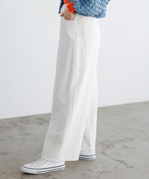 GeeRA(ジーラ)の「ホックデザインワイドパンツ(その他パンツ・レディース・ブルー/オフホワイト/ブラック・LARGE/MEDIUM/SMALL)」の6枚目の写真