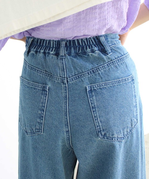 GeeRA(ジーラ)の「ホックデザインワイドパンツ(その他パンツ・レディース・ブルー/オフホワイト/ブラック・LARGE/MEDIUM/SMALL)」の5枚目の写真