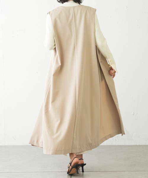 OUVRAGE CLASSE（ウヴラージュクラス）の「ダブルボタンロングジレ（その他アウター・レディース・ベージュ/ブラック・FREE）」の10枚目の写真