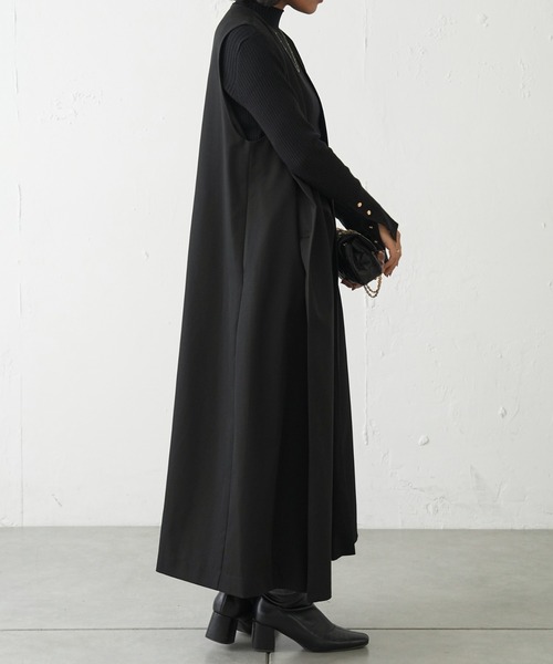 OUVRAGE CLASSE（ウヴラージュクラス）の「ダブルボタンロングジレ（その他アウター・レディース・ベージュ/ブラック・FREE）」の7枚目の写真