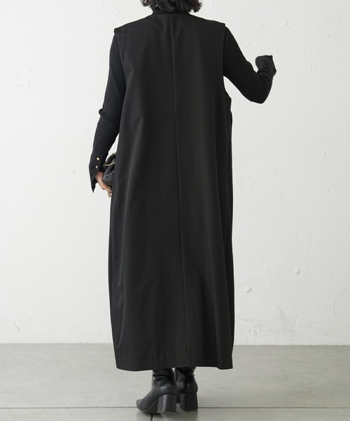 OUVRAGE CLASSE（ウヴラージュクラス）の「ダブルボタンロングジレ（その他アウター・レディース・ベージュ/ブラック・FREE）」の6枚目の写真