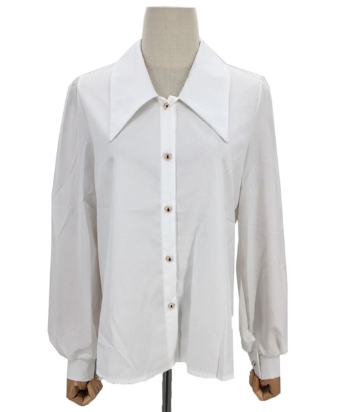Amulet（アミュレット）の「ビックカラーシャツブラウス（シャツ/ブラウス・レディース・ブラック/ホワイト・M/L/XL）」の10枚目の写真