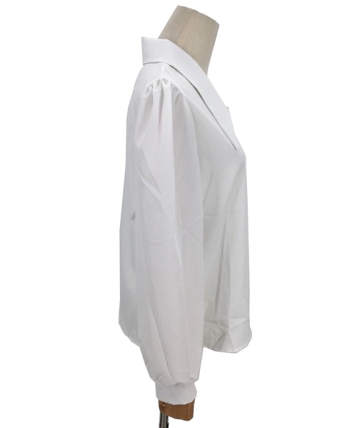 Amulet（アミュレット）の「ビックカラーシャツブラウス（シャツ/ブラウス・レディース・ブラック/ホワイト・M/L/XL）」の11枚目の写真