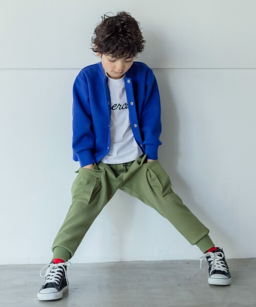 THE SHOP TK （ザ ショップ ティーケー ）の「◆【110-150】ダンボールスナップカーディガン（カーディガン/ボレロ・キッズ・ブルー/グレー系その他/アイボリー・14/13/15 /12/11）」の13枚目の写真