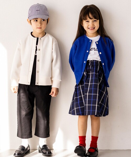 THE SHOP TK （ザ ショップ ティーケー ）の「◆【110-150】ダンボールスナップカーディガン（カーディガン/ボレロ・キッズ・ブルー/グレー系その他/アイボリー・14/13/15 /12/11）」の14枚目の写真