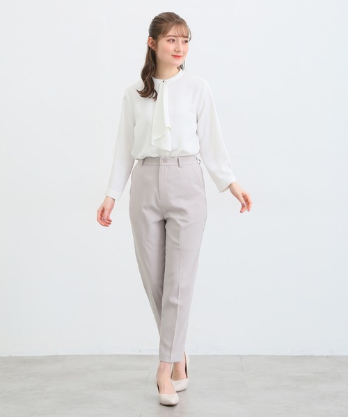 バスマニア　テーパードパンツ　ベージュ Honeys（ハニーズ）の「テーパードパンツ（股下62cm