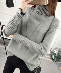 タートルネックニット